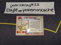 Marowak #105 Holo Pokemon Topps Series 2 Card LP front/VLP back - Image 5