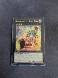 Yu-Gi-Oh! SUPER RARE CARD MELOMELODY THE BRASS DJINN YS12-EN042 1ST LP - Image 1