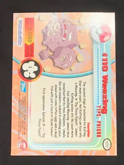 Weezing #110 - Holo - Topps Pokemon Card 2000 - Series 2 - Blue Logo Rare - Image 2