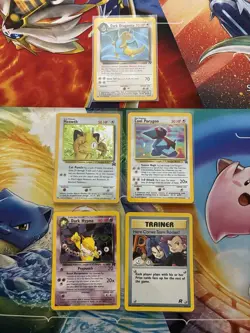 Vintage Pokemon Card Lot WOTC Holo Etc Porygon Meowth Dragonite - Image 1