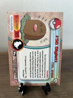 1999 Pokemon Topps TV Animation #50 Diglett Card MODERATELY PLAYED - Image 2