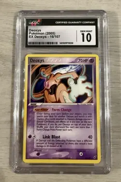 CGC Gem Mint 10 2005 EX Deoxys 16/107 Non Holo Pokemon TCG Card Collectable - Image 1