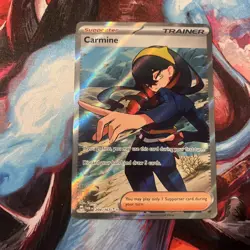 Pokemon Cards TCG Carmine Trainer Holo Ultra Rare 204/167 Twilight Masquerade - Image 1