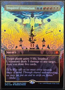 MTG Tarkir Dragonstorm Inspired Ultimatum Borderless Foil Special Guest (Mythic) - Image 1