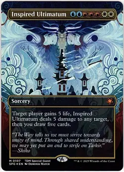 MTG Tarkir Dragonstorm Inspired Ultimatum Borderless Foil Special Guest (Mythic) - Image 2