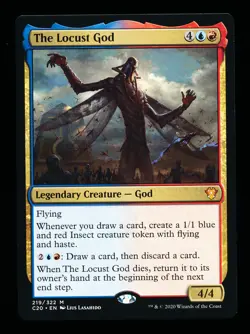 * * 1x The Locust God x1 * * Commander 2020 MTG Unplayed NM/M Near Mint Mint - Image 1