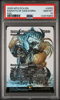 2025 MTG FINAL FANTASY THROUGH THE AGES FOIL #0002 KNIGHTS OF SAN D'ORIA PSA 10 - Image 1