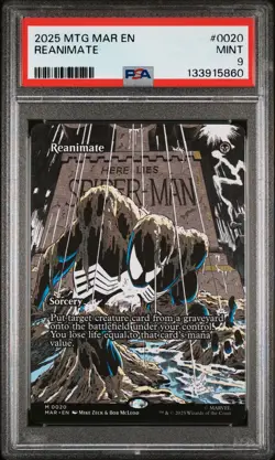 2025 MAGIC: THE GATHERING MARVEL'S SPIDER-MAN: SOURCE MAT #0020 REANIMATE PSA 9 - Image 1
