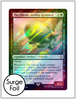 1x The Falcon, Airship Restored, Surge Foil, Final Fantasy, Magic MTG NM - Image 1