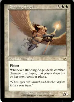 2000 Magic The Gathering Nemesis Blinding Angel #3 Light Play - Image 1