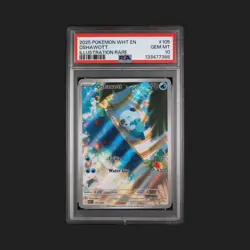 OSHAWOTT 105 POKEMON WHT EN-WHITE FLARE ILLUSTRATION RARE PSA 10 GEM MINT - Image 1