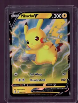 2021 Pikachu V 086/264 Pokemon SWSH08: Fusion Strike Holo Ultra Rare NM - Image 1