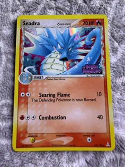 Pokemon TCG EX Holon Phantoms Seadra 52/110 Stamped Reverse Holo - Image 1