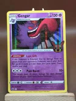 Pokemon HP Gengar 057/198 Trick or Trade Booster Holo Rare - Image 1