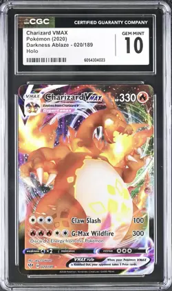 Charizard VMAX 020/189 Swsh03: Darkness Ablaze Holo - CGC 10 GEM MINT - Image 1