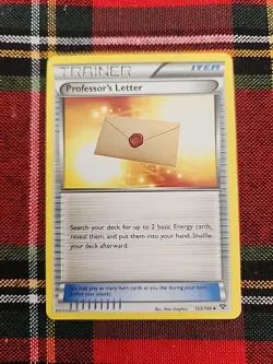 Pokemon TCG 123/146 Trainer Professor's Letter Uncommon XY Base Good Condition - Image 1