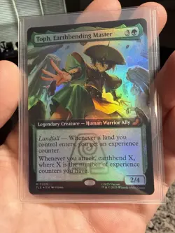 Toph, Earthbending Master, Foil, NM,209,Extended Art, Avatar, MTG - Image 1