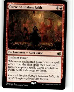 Curse of Shaken Faith Innistrad: Midnight Hunt Regular MTG - Image 1
