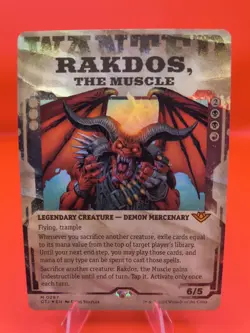 1x Foil Rakdos, the Muscle (Showcase) - Outlaws of Thunder Junction - Free Ship! - Image 1