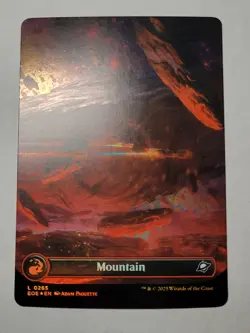 Mountain -Borderless Full Art Foil- Edge of Eternities Land EOE 265 mtg NM/M - Image 1