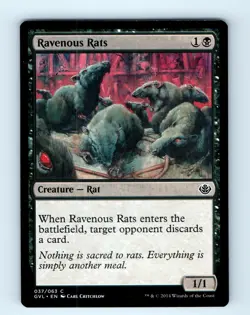 Duel Decks: Garruk vs. Liliana #37 Ravenous Rats - Image 1