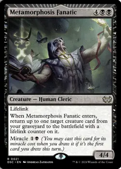 NM - Metamorphosis Fanatic R Commander: Duskmourn: House of Horror 21 - Image 1