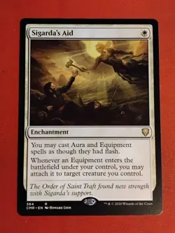 Sigarda's Aid - Commander Legends - Regular Rare #384 MTG - Unplayed Mint+ - Image 1