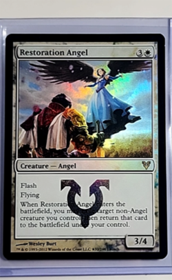 2012 MTG Magic The Gathering AVR Avacyn Restored Promo Foil Restoration Angel LP - Image 1