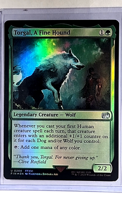 2025 MTG Magic the Gathering Final Fantasy Foil #208 Torgal A Fine Hound LP - Image 1