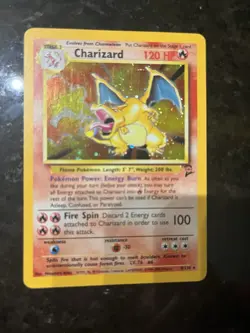Pokemon Base Set Charizard Holo Rare Card 4/102 Unlimited Edition - Image 1