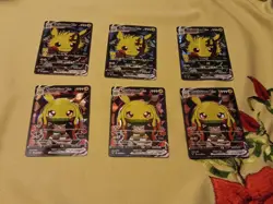 6Pikachu Pokemon Card Holo GX VSTAR VMAX GX EX Cosplay Art - Image 1