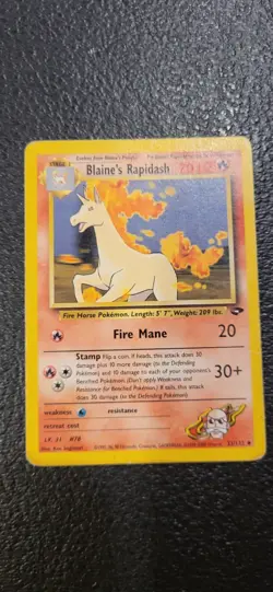 Blaines Rapidash 33/132 Pokemon TCG Gym Challenge LP - Image 1