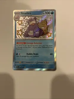 Slowbro 117/091 SV: Paldean Fates Holo Baby Shiny Pokemon Card - Image 1