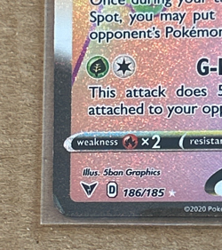 Orbeetle VMax - Vivid Voltage #186/185 Rainbow Rare 2020 Pokemon Card Bad Corner - Image 2