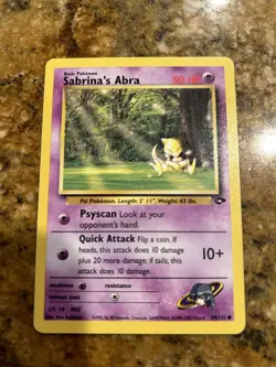 Sabrina's Abra 94/132 Common - Unlimited Edition Gym Challenge NM - Image 1