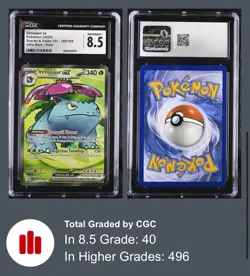 Pokemon Scarlet & Violet 151 182/165 Venusaur ex Full Art 2023 CGC 8.5 NM/MINT+ - Image 1