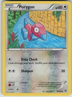 Pokemon TCG Porygon Common Reverse Holo XY - Ancient Origins 64/98 - Image 1
