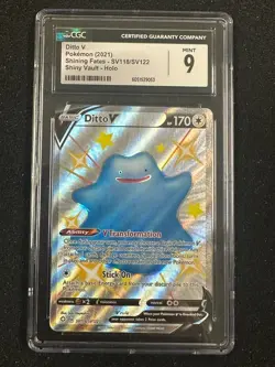 2021 POKEMON SWORD & SHIELD SHINING FATES #SV118 FULL ART/DITTO V CGC 9 - Image 1
