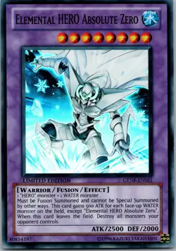 Yugioh Elemental HERO Absolute Zero GENF-ENSE1 Limited Edition Super Rare NM - Image 1