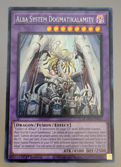 Yu-Gi-Oh Alba System Dogmatikalamity 1st Edition Secret Rare BLMM-EN011 - Image 1