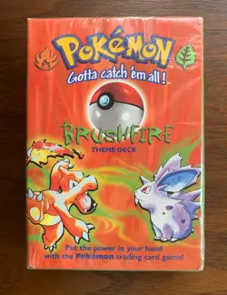 1999 Pokemon Brushfire Theme Deck Factory Sealed, First Edition Cards on Back 742818060189 - Image 1