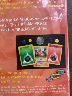 1999 Pokemon Brushfire Theme Deck Factory Sealed, First Edition Cards on Back 742818060189 - Image 3