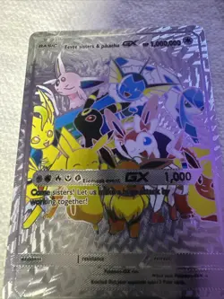 Eevee Evolution V Pokemon Silver?? Foil Fan Art Card - NM - Image 1