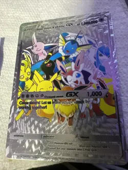Eevee Evolution V Pokemon Silver?? Foil Fan Art Card - NM - Image 2