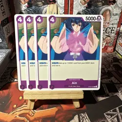 One Piece Card Game - 4x Ain - ST05-002 - Common - Full Play-set - NM - English - Image 1