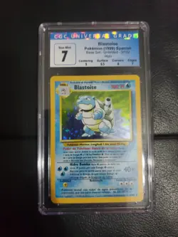 CGC 7 Blastoise 1999 Base Set 2/102 Holo Pokemon Card - Image 1