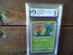 2019 Pokemon Cards promo Holo mcdonalds 1/12 caterpie gx ex vmax graded card b9 - Image 1