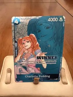 One Piece Tcg Tournament Winner Card Charlotte Pudding OP06-047 Foil - Image 1