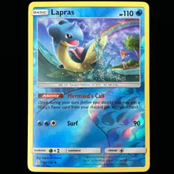 Pokemon TCG Lapras 36/236 Reverse Holo Unified Minds Near Mint NM Card - Image 1