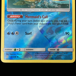 Pokemon TCG Lapras 36/236 Reverse Holo Unified Minds Near Mint NM Card - Image 3
